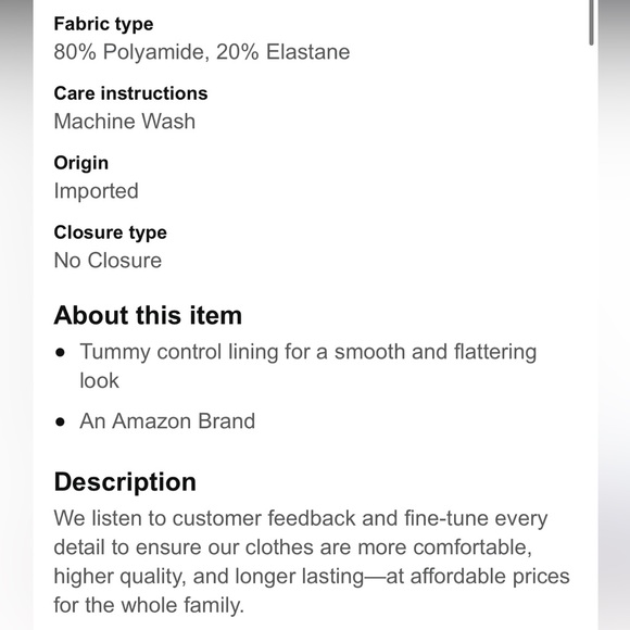 Amazon Essentials Plunge Tummy Control Shaping Swimsuit - Picture 9 of 9